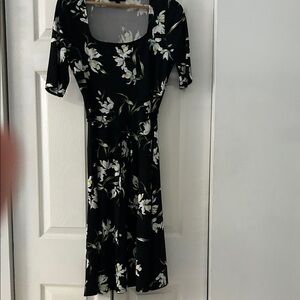 Banana Republic Floral Black Dress